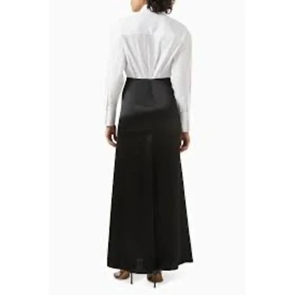 STAUD Nile Dress Black White Button Up Maxi Shirt Dress Bran New - Picture 5 of 11